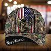 Maxcorners American Flag Bow Hunter Deer Hunting Camo Pattern 3D Multicolor Personalized Cap