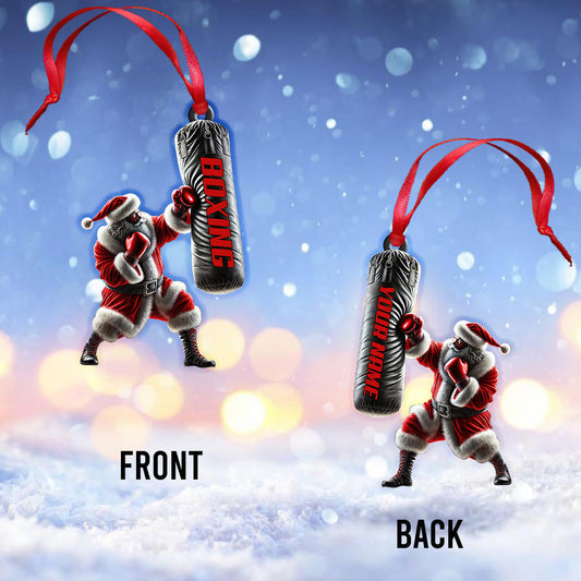 Maxcorners Custom Name Boxing Ornament, Christmas Gift for Boxing Lovers 2D Flat LM2111