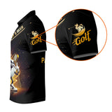 Maxcorners Golf And Beer Custom Men's Golf Polo Shirt, Funny Golf Apparel, Fun Golf Shirts For Men