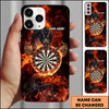 Maxcorners Fire Dragon Flame Dartboard Fantasy Style Personalized Name 3D Phone Case