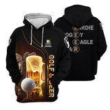 Maxcorners Golf And Beer Custom Men's Golf T-Shirt, Funny Golf Shirt, Gift For Golfers