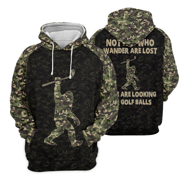 Maxcorners Funny Bigfoot Men's Golf Polo Shirt, Funny Golf Shirt, Gift For Golfers