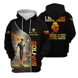 Maxcorners I Was One Under Today Custom Men's Golf Polo Shirt, Funny Skull Golf Shirt, Dad Golf Gift