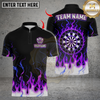 Maxcorners Darts Flaming Dartboard Mystical Multicolor Customized Name, Team Name 3D Shirts