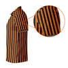 Maxcorners Orange Tiger Stripe Split Pattern Golf Shirt, Women's Golf Tops, Ladies Golf Shirts, Printed Golf Shirt LM1507