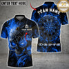 Maxcorners Darts Shirt Gothic Skull Dartboard Flaming Design, Multicolor Customized Name, Team Name 3D Shirts