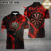 Maxcorners Darts Skull Flame Dartboard Design Multicolor Customized Name, Team Name 3D Shirts