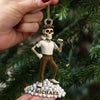 Maxcorners Funny Skeleton Male Golfer Acrylic Ornaments, Golf Christmas Gifts, Funny Golf Presents LM1611