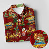 Maxcorners Women's Tropical Santa Surf Shack Golf Shirt, Christmas Golf Shirt, Women’s Golf Apparel LM1507