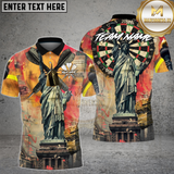 Maxcorners Dart Shirt Liberty Urban Art Dartboard Multioptions Personalized Name, Team Name Unisex 3D Shirt (4 Colors)