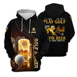 Maxcorners I Just Wanna Play Golf And Drink Beer Custom Golf Polo Shirt, Mens Golf Gift, Golf Lover Gift
