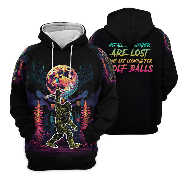 Maxcorners Bigfoot Funny Mens Golf Polo Shirt, Father's Day Golf Gifts