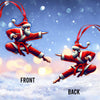 Maxcorners Custom Name Santa Karate Ornament, Christmas Gift for Karate Lover 2D Flat LM2111