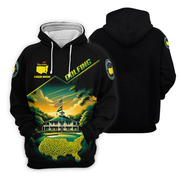 Maxcorners Custom Augusta Golf Course Polo Shirt, Golfing Apparel, Mens Golf Gift, Funny Golf Shirt