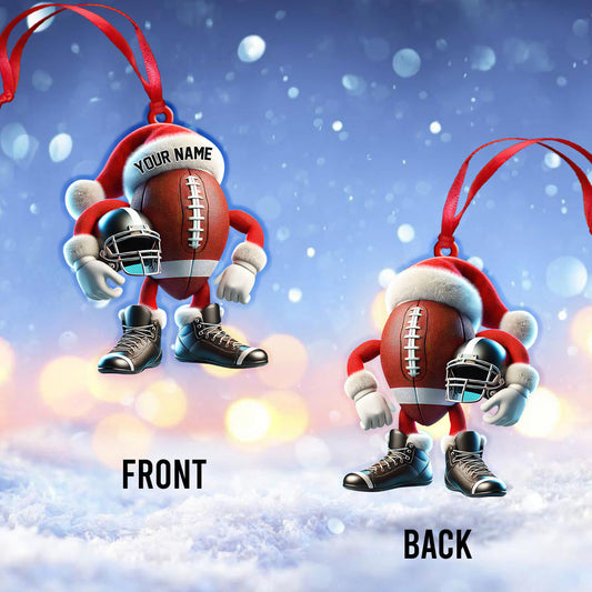 Maxcorners Custom Name Rugby Ornament, Rugby Lover Christmas Gift 2D Flat LM2211
