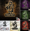 Maxcorners Personalized Funny Duck Metal Sign WITH LED/WITHOUT LED – Humorous Hunting Lodge Wall Decor, Gift for Hunters LM0110