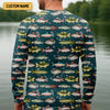 Maxcorners Personalized Freshwater Fish Fishing Shirt With Custom Name, Long Sleeve Fishing Shirt, Fishing Shirt For Men