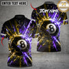 Maxcorners Electric 8-Ball Billiards Multicolor Customized Name, Team Name 3D Shirts
