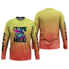 Maxcorners Crappie Mood Orange Yellow Fishing UPF Shirts, Fishing Jersey, Funny Fishing Shirt