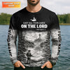 Maxcorners Cast All Your Cares On The Lord Fishing UPF Shirt, Personalized Fishing Shirt For Men, Fishing Shirts For Men