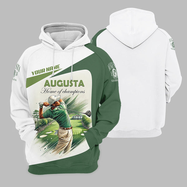 Maxcorners Custom Augusta Golfer Home Of Champions Men's Golf Polo Shirt, Mens Golf Gift, Mens Golf Shirt
