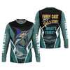 Maxcorners Every Cast Tells A Story Mens Fishing Shirts Long Sleeve, SPF Shirt For Men, Fishing Shirts For Men