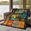 Maxcorners Gone Fishing I'd Rather Be Fishing Custom Name Blanket, Presents For Fishermen, Gift For Fishing Lover LM0201