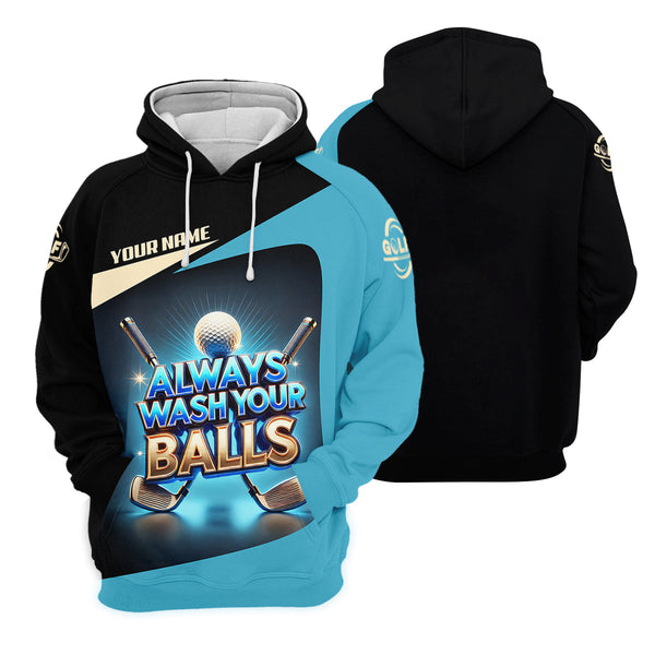 Maxcorners Always Wash Your Balls Custom Golf Shirts, Mens Golf Gift, Funny Golf Shirt