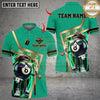 Maxcorners Billiard Premium Gold Line 8 Ball Pool Cartoon Multicolor Customized Name, Team Name 3D Shirt