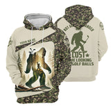 Maxcorners Not All Who Wander Are Lost Bigfoot Custom Men's Golf Polo Shirt, Golfing Apparel, Golf Gifts For Men