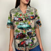 Maxcorners Custom Hot Rod Photo Hawaiian Shirt, American Map Pattern