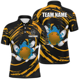 Maxcorners Spiral Bowling Ball And Pins Team League Multicolor Option Customized Name 3D Shirt