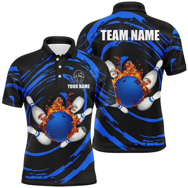 Maxcorners Spiral Bowling Ball And Pins Team League Multicolor Option Customized Name 3D Shirt