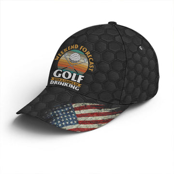 Maxcorners American Flag Golf With A Chance Of Drinking Baseball Cap LM0402