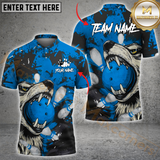 Maxcorners Wolf Strike Bowling Multicolor Customized Name, Team Name 3D Shirts