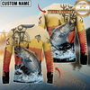 Maxcorners Fishing Sunset Compass Custom Name & Team Name 3D Shirts