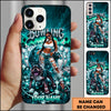 Maxcorners Bowling City Girl Dog Bling Multicolor Personalized Name 3D Phone Case
