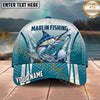 Maxcorners Fishing Catfish Honeycomb Splash Personalized Name 3D Cap (12 Fish Species)