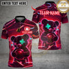 Maxcorners Bowling Neon Bear Multicolor Customized Name, Team Name 3D Shirt