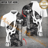 MaxCorners Darts Skull Camo Customized Name, Team Name 3D Polo Shirt