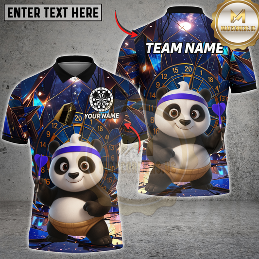 Maxcorners Kung Fu Panda Darts Warrior Multicolor Customized Name, Team Name 3D Shirts
