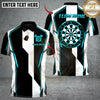 Maxcorners Elite Black & White Darts Customized Name, Team Name 3D Shirt