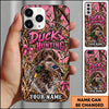 Maxcorners Duck Hunting German Wirehaired Pointer Pink Duck Hunting Graphic Personalized Name 3D Phone Case - Boykin Spaniel