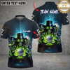 Maxcorners Golf Magic Skull Multicolor Customized Name, Team Name 3D Shirts
