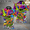 Maxcorners Urban Bunny Golfer Shirt Golf Polo Customized Name, Team Name 3D Shirts (4 Colors)