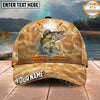 Maxcorners Fishing Golden Faith Open Bible Splash Personalized Name 3D Cap (12 Fish Species)