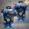 Maxcorners Funny Cowboy Billiards 8 Ball Design Multicolor Customized Name, Team Name 3D Shirts