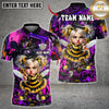 Maxcorners Darts Angry Bee Girl Dart Throw Graffiti Style Multicolor Customized Name, Team Name 3D Shirt