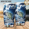 Maxcorners Fishing Tumbler Dramatic Ocean Wave Design Personalized Name Tumbler (13 Species)