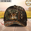 Maxcorners Buck Antlers Woodland Camo Hunting Personalized Hat 3D Printed Multicolor